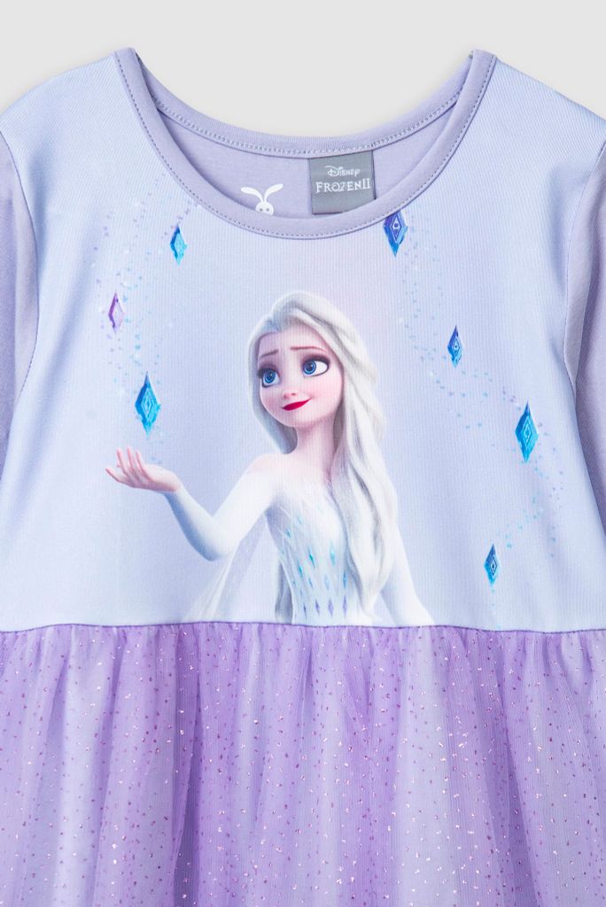Đầm váy Elsa dài tay bé gái Rabity 5400