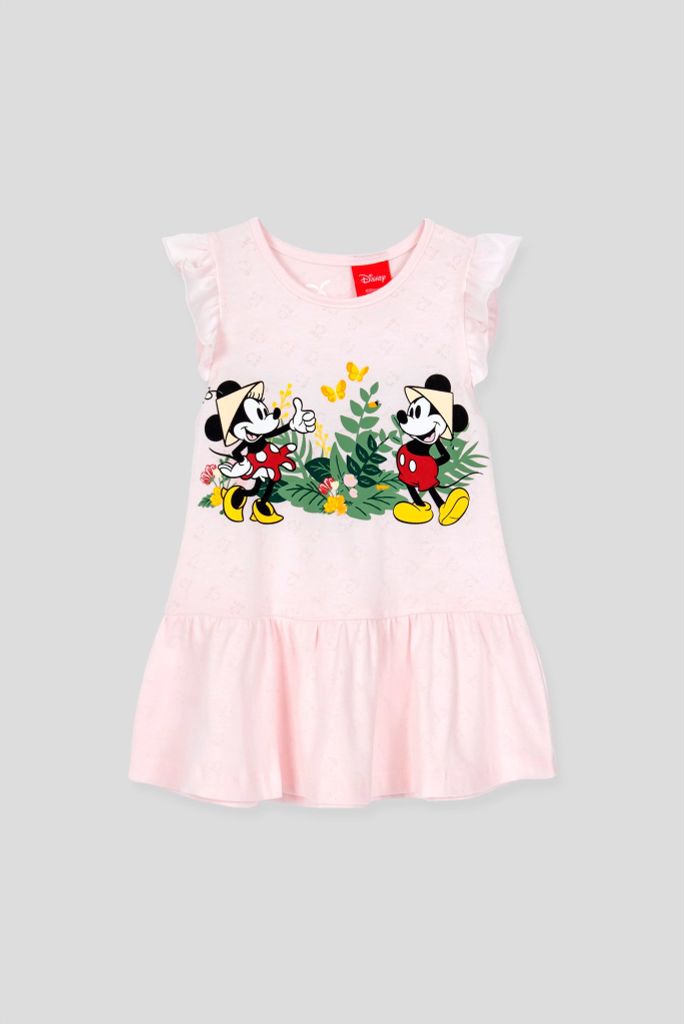 Đầm váy Mickey bé gái ngắn tay Rabity 5542