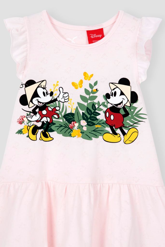 Đầm váy Mickey bé gái ngắn tay Rabity 5542