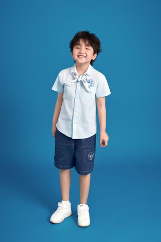 Áo sơ mi tay ngắn Stitch Disney bé trai Rabity 502.016