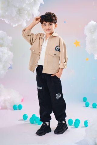 Áo khoác kaki bé trai Rabity x ELLE Kids - designed in Paris 825.001