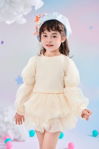 Áo nỉ dài tay bé gái Rabity x ELLE Kids - designed in Paris 813.001
