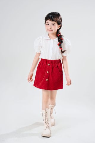Áo sơ mi ngắn tay bé gái Rabity 902.021