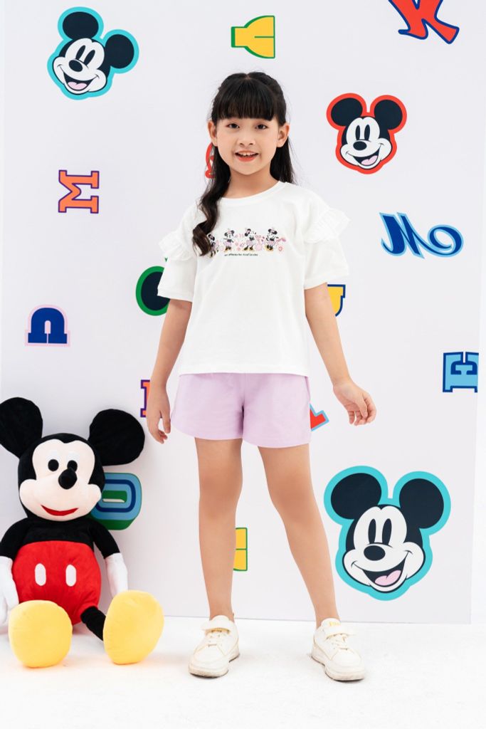 Bộ thun ngắn tay bé gái Minnie Rabity 5708