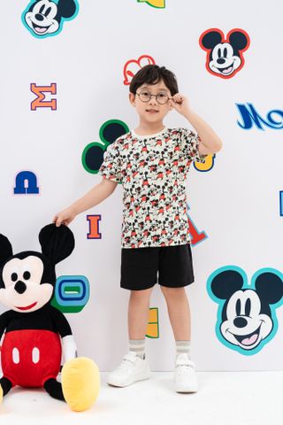 Đồ bộ thun ngắn tay bé trai Mickey 5704