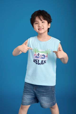 Áo thun sát nách Stitch Disney bé trai Rabity 505.001