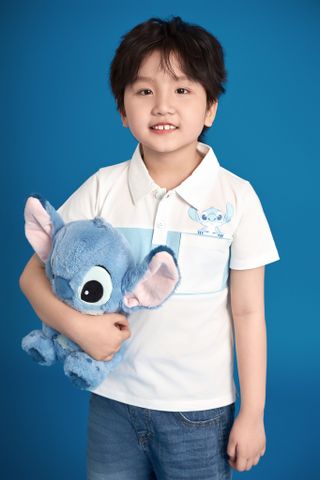Áo thun polo tay ngắn Stitch Disney bé trai Rabity 501.013