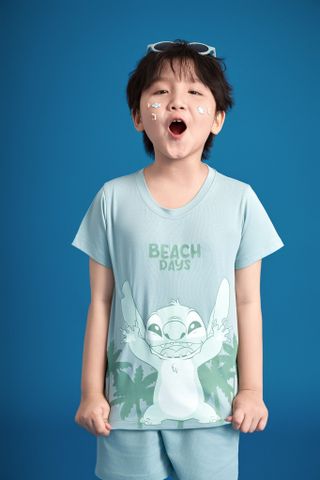 Đồ bộ thun tay ngắn Stitch Disney bé trai Rabity 560.057