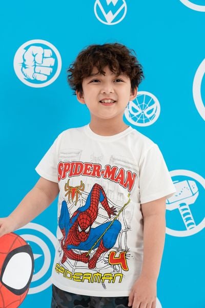 Áo thun ngắn tay bé trai Spider-man Rabity 5692