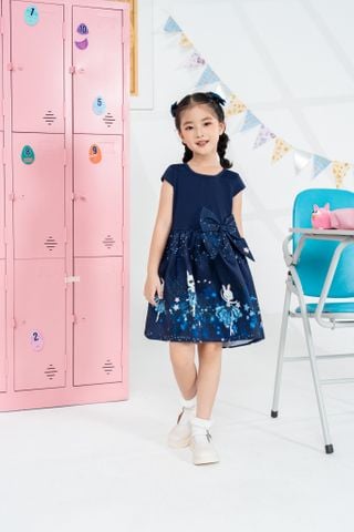 Đầm váy công chúa ngắn tay bé gái Rabity 93442