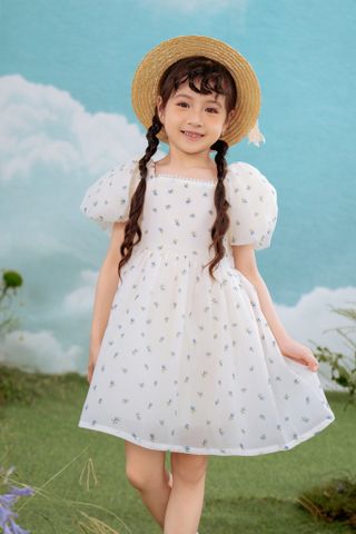 Đầm váy voan ngắn tay Vintage bé gái Rabity 950.035