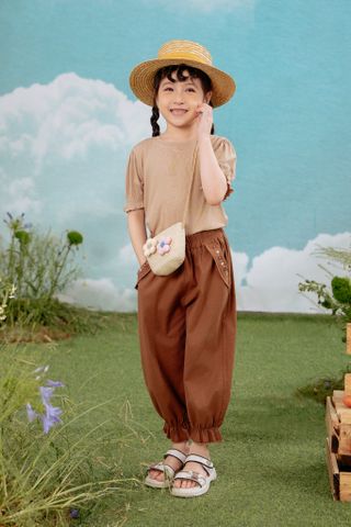 Quần thô dài bé gái Vintage Rabity 946.001