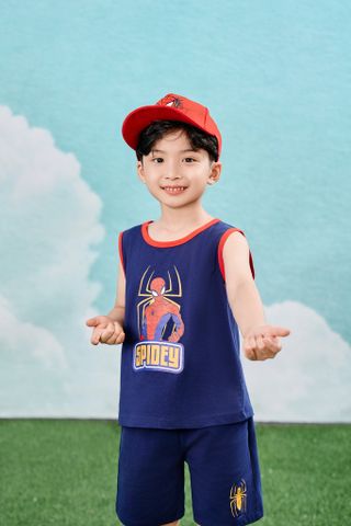 [Độc quyền Online] Đồ bộ thun sát nách Spider-Man bé trai Rabity 560.009