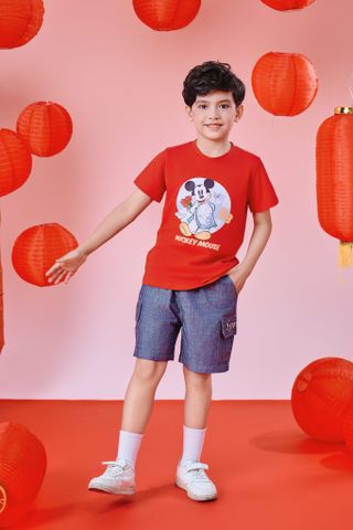 Áo thun ngắn tay Mickey bé trai Rabity 500.077