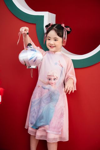 Bộ áo dài voan bé gái Phiên bản độc quyền Elsa Rabity 5792 - Áo dài Sương Xuân