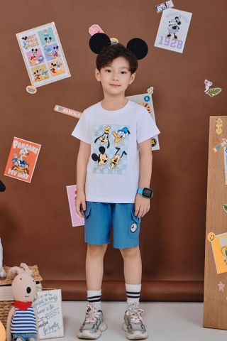 Quần short thô Mickey bé trai Rabity 532.002