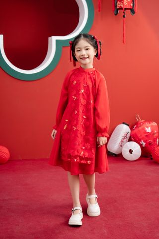 Bộ áo dài voan bé gái Rabity 93842 - Áo dài Niên Xuân