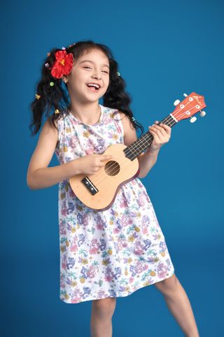 [Deal trải nghiệm] Đầm thun sát nách Stitch Disney bé gái Rabity 552.011