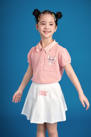 Chân váy xếp ly Stitch Disney bé gái Rabity 555.016