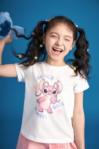 Áo thun tay ngắn Stitch Disney bé gái Rabity 500.094