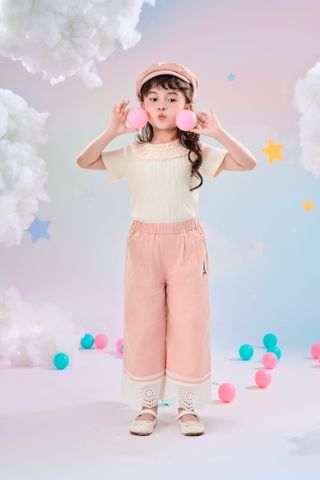Quần kaki dài bé gái Rabity x ELLE Kids - designed in Paris 842.001