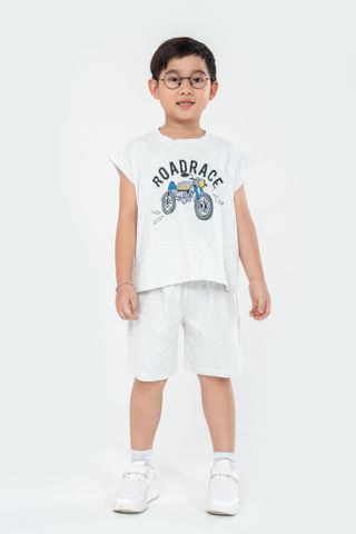 Đồ bộ thun sát nách bé trai Rabity 93127