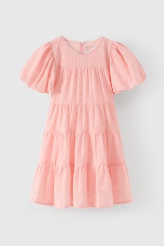 Đầm thô thêu tay phồng dáng tầng bé gái Rabity x ELLE Kids [Designed in Paris] 850.002