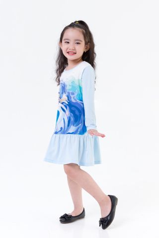 Đầm váy Elsa dài tay bé gái Rabity 5233