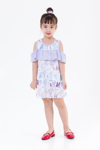 Đầm váy Elsa bé gái Rabity 5296