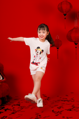 Áo thun Minnie ngắn tay bé gái Rabity 5341