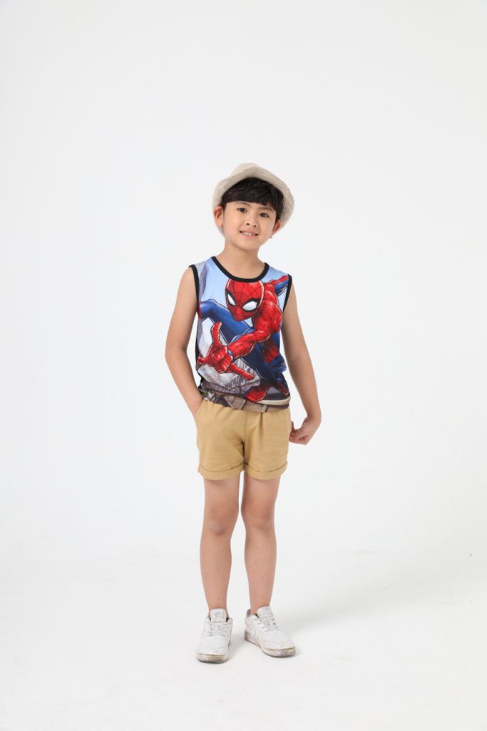 Áo thun Spider-man ngắn tay bé trai Rabity 5167