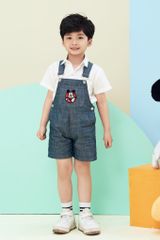 Quần yếm jean Mickey bé trai Rabity 536.001