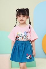 Áo thun ngắn tay Mickey & Minnie bé gái Rabity 500.010