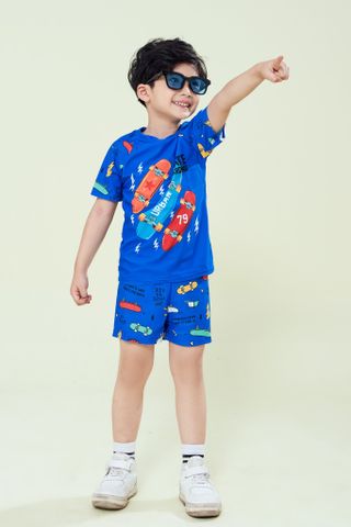 [Độc quyền Online] Bộ đồ bơi ván trượt kèm mũ bé trai Rabity 23001