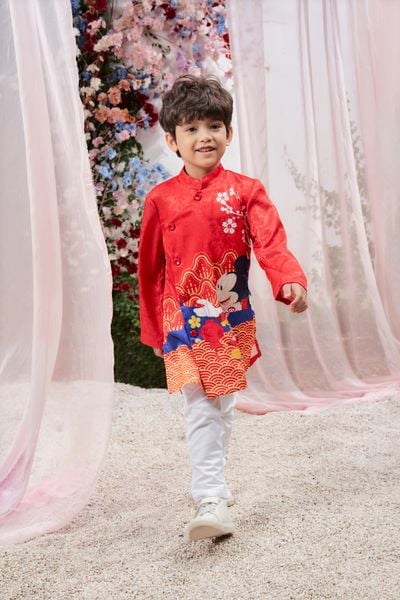 Các mẫu áo dài cách tân mặc Tết dành cho các bé