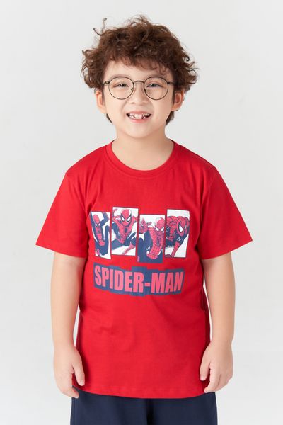 Bộ thun ngắn tay Spider-man bé trai Rabity 5598