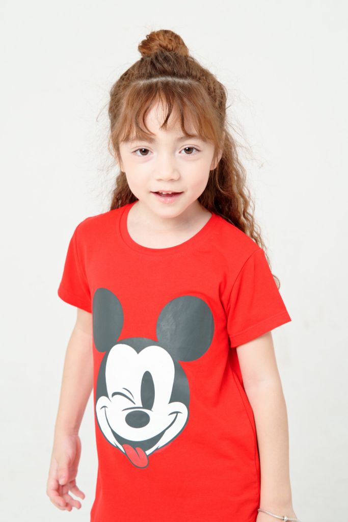 Áo thun Mickey ngắn tay bé gái Rabity 5125