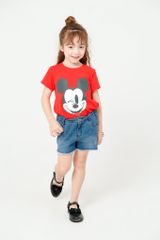 Áo thun Mickey ngắn tay bé gái Rabity 5125