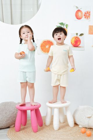Đồ bộ thun ngắn tay Easy Wear bé trai/bé gái Rabity 92474 (Đồ bộ form rộng lùi 1 size)