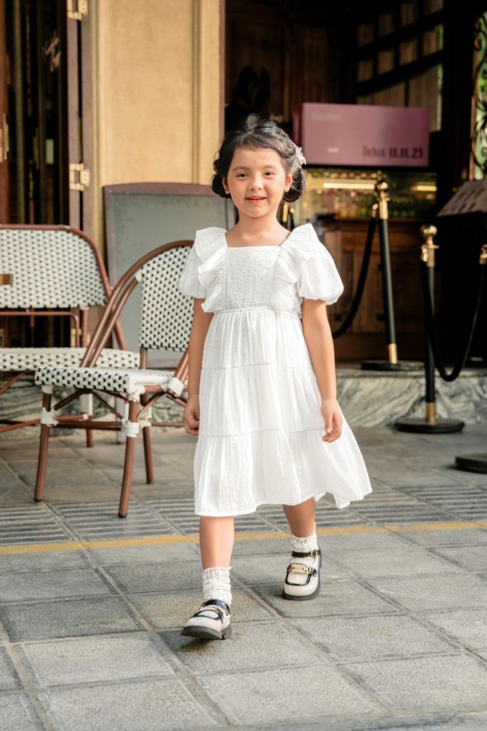 Đầm váy thô ngắn tay bé gái Rabity x ELLE Kids- designed in Paris 83018