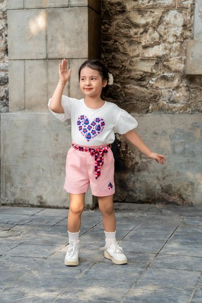 Quần short thô bé gái Rabity x ELLE Kids- designed in Paris 83016