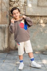 Áo hoodie nỉ mũ dài tay bé trai Rabity x ELLE Kids - designed in Paris 83011