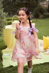 Đầm voan bé gái ngắn tay Rabity x ELLE Kids- designed in Paris 81016