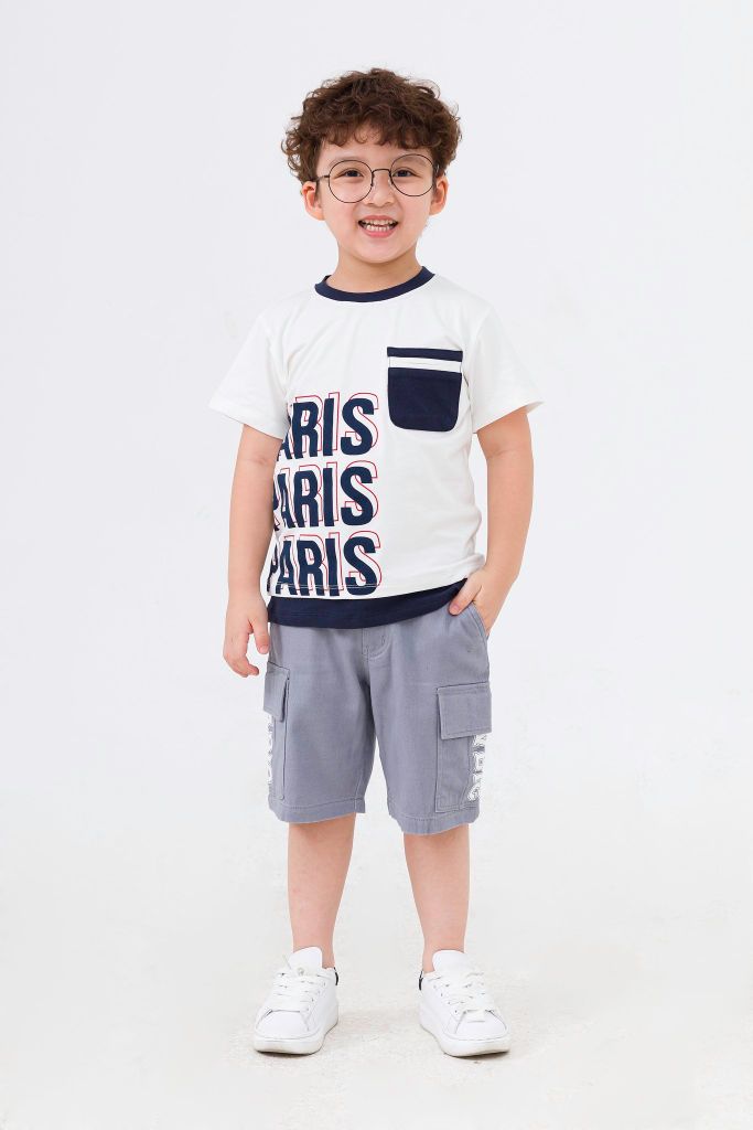 Áo thun ngắn tay bé trai Rabity x ELLE Kids- designed in Paris 80032