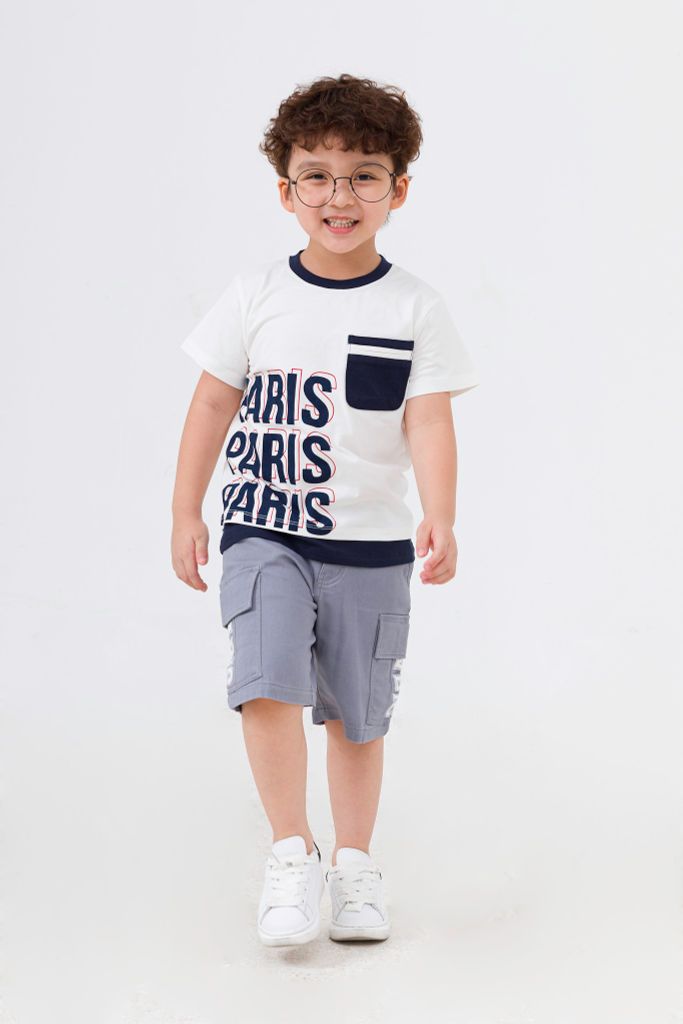 Áo thun ngắn tay bé trai Rabity x ELLE Kids- designed in Paris 80032