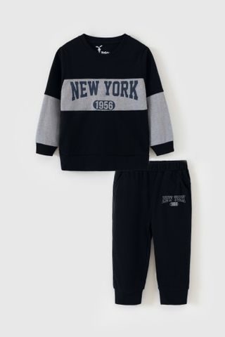 Đồ bộ thun mỏng dài tay bé trai Rabity 92732