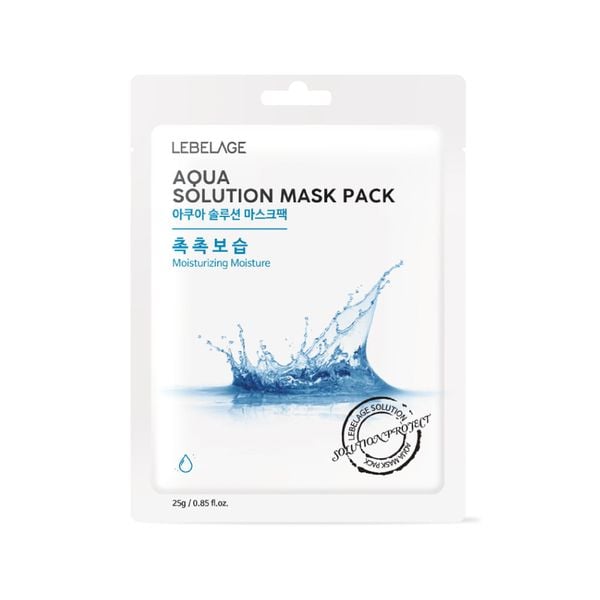  Mặt Nạ Lebelage Aqua Solution Mask Pack Moisturizing Moisture Cấp Nước 25g 