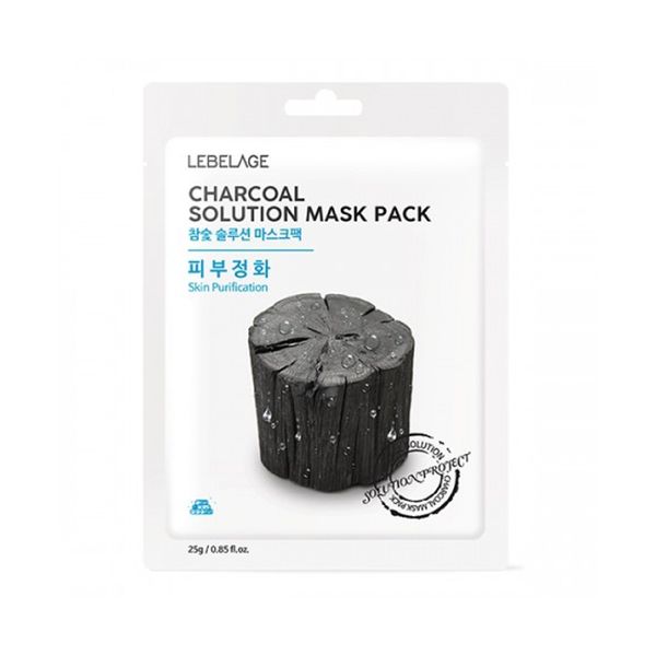  Mặt Nạ Lebelage Charcoal Solution Mask Pack Skin Purification Chiết Xuất Than Tre 25g 
