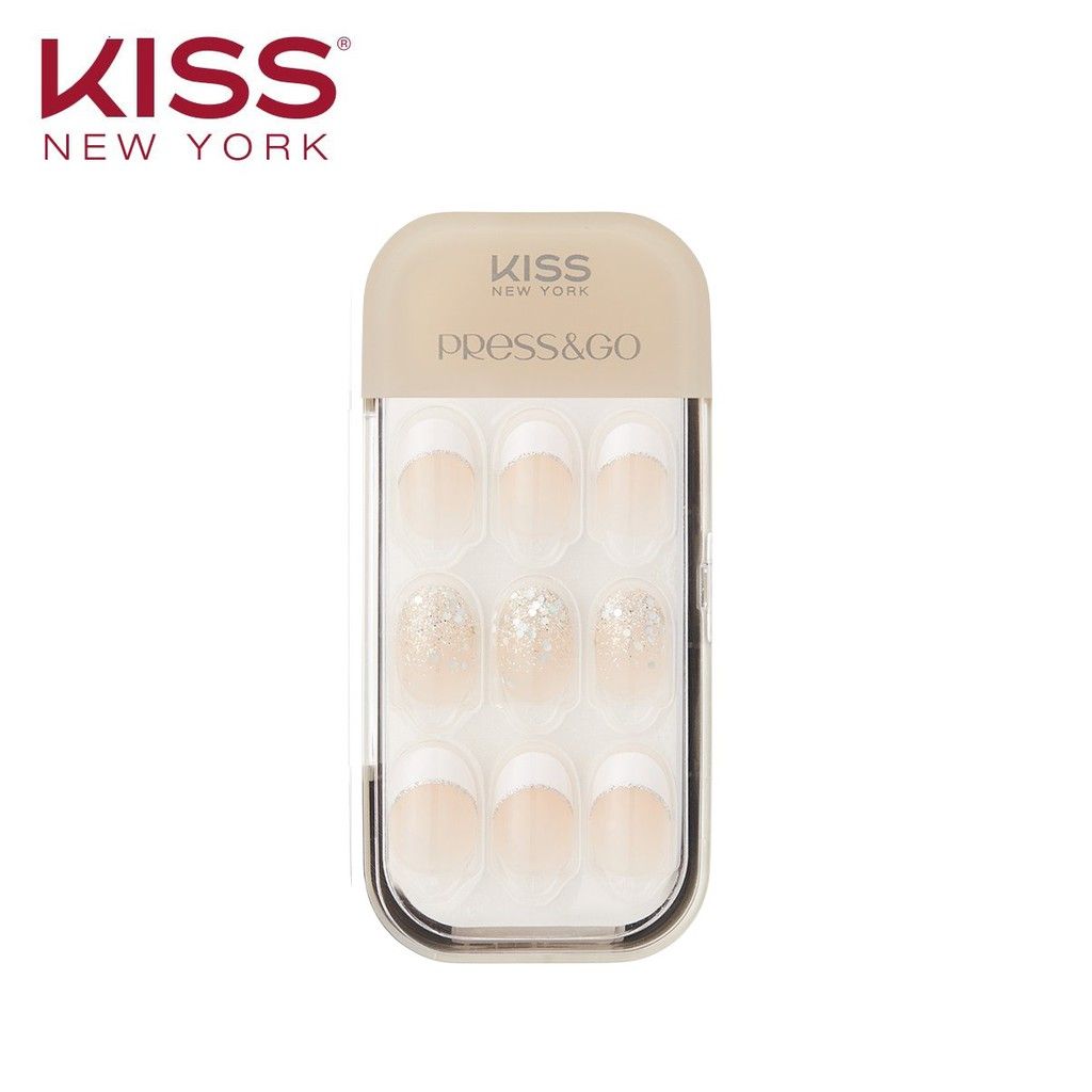  Bộ 30 Móng Tay Gel Tự Dán Press & Go Kiss New York Nail Box - Daily French (KPN10K) 