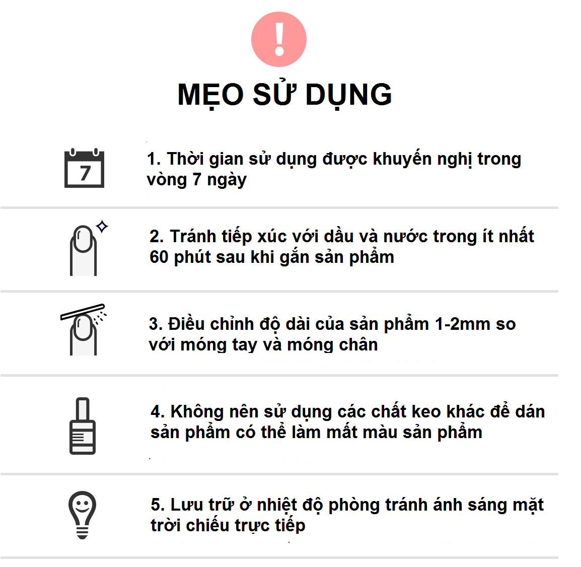 Dễ dàng sử dụng và không cần thêm bất kỳ dụng cụ nào, sản phẩm này giúp bạn tạo ra những thiết kế móng tay đẹp chỉ trong vài phút, giảm thiểu thời gian và chi phí đáng kể.